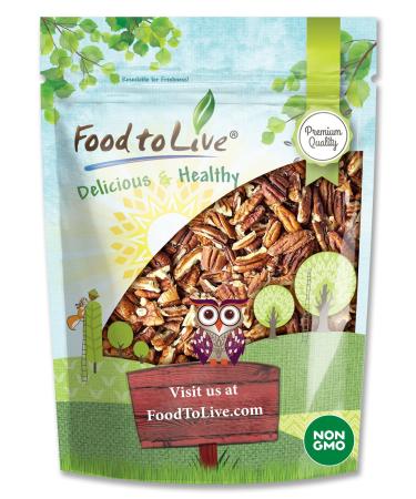 Pecans Pieces, 2 Pounds  Non-GMO Verified, Chopped Raw Pecan Nuts, Unsalted, Unroasted, Shelled, Kosher, Vegan, Sirtfood, Bulk. Good Source of Iron, and Calcium. Great for Baking, Homemade Desserts, and Salads. 2 Pound (P