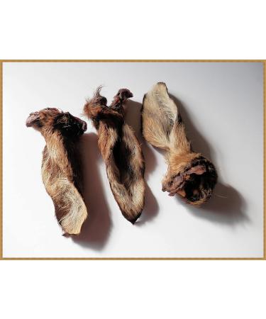 DriedDogTreats 10 ears 100% PURE FURRY DOE ROE-DEER VENISON EARS - treats chews snack NATURAL hypoallergenic - Buy Online on SooperMarket.com