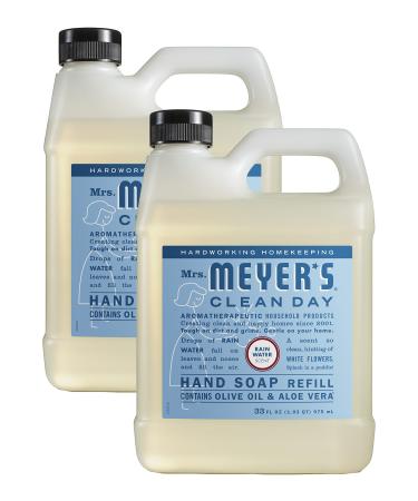 MRS. MEYER'S CLEAN DAY Rainwater Liquid Hand Soap Refill Bottle (33 Fl Oz (Pack of 2))