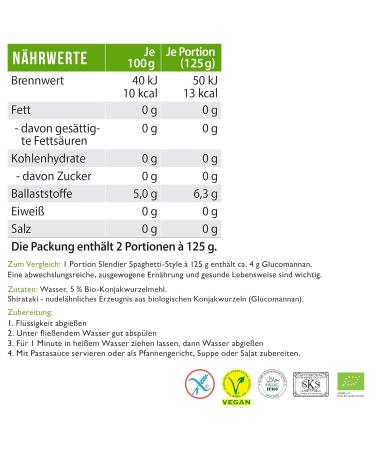 Buy 6x Slendier Organic Konjac Spaghetti 400g - Low Calorie & Healthy Pasta | International Shipping - Buy Online on SooperMarket.com