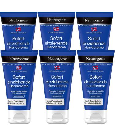 Neutrogena Norwegian Formula Instantly Absorbing Hand Cream 6x 75ml