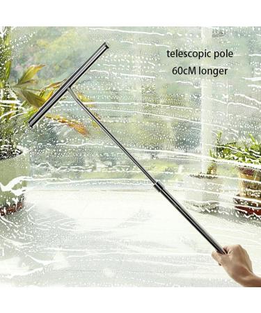 Wiper Glass Scraper Bathroom Household Glass Magnetic Window Cleaners Telescopic Rod Lengthened 60cm Cleaning Brush Tools - Buy Online on SooperMarket.com