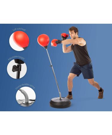Punching Bag with Stand for Adults and Teens - Height Adjustable Speed Bag for MMA Training and Fitness - Boxing Equipment for Stress Relief - Buy Online on SooperMarket.com