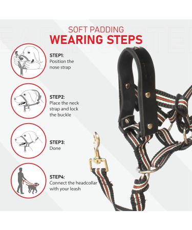 Alpha Boy Dog Training Collar | Comfortable & Gentle Handlebars for All Breeds | Real Leather Medium Harness with Quick Lock Buckle - Easy to Use - Buy Online on SooperMarket.com