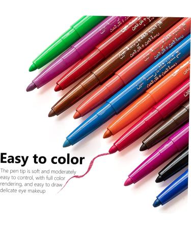 CANIGHT 12 Pcs 1 Set Shadow Set Colored Eyeliner Creative Eyeliners Eyeliner Kit Colorful Plastic - Buy Online on SooperMarket.com