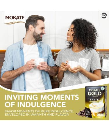 SOL 120pk (12 x 10pk) Mokate Coffee Sachets Latte Classic Sachet Coffee Sticks Instant Coffee Sachets Individual Coffee Sachets Coffee Sachets Individually Wrapped Coffee Sachet + Stickers - Buy Online on SooperMarket.com