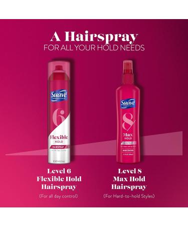 Suave Flexible Hold Hairspray for Women and Men - Anti-Frizz, Anti-Humidity Hair Finishing Spray 9.4 Oz (Pack of 2) - Buy Online on SooperMarket.com