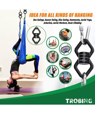 Trobing Swing Swivel 30KN Rotational Safety Device - 360 Rotator for Aerial Yoga, Hammocks, Swings, Climbing - Indoor/Outdoor Use - Buy Online on SooperMarket.com