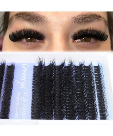 Geeneiya Fluffy Mink Eyelash Clusters - Thick Individual Extensions 10-18MM (280 Pcs) - Premium Quality Fake Lashes for Stunning Volume - Buy Online on SooperMarket.com