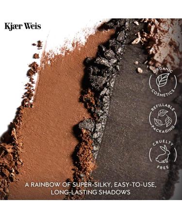 Kjaer Weis Powder Eye Shadow | Highly Pigmented Blue Eyeshadow | Organic & Cruelty-Free | Long-Lasting Blendable Clean Makeup - Buy Online on SooperMarket.com
