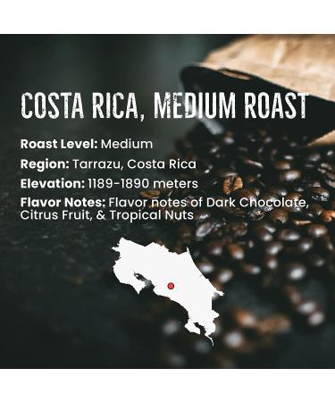 Costa Rica Medium Roast Coffee - Mt. Comfort 2.5 lb Bag | Local Costa Rican Farms | Whole Bean Roasted - Buy Online on SooperMarket.com