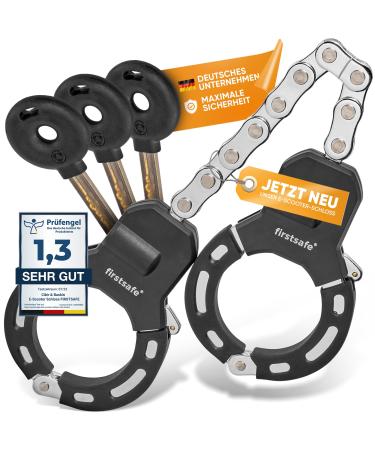 FIRSTSAFE E Scooter Castle - Handpage lock for E Roller |Bicycle lock theft -proof & with silicone protection against scratches |Ideal e-bike bicycle for high security