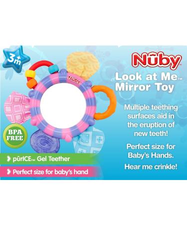 Nuby Look-at-Me Mirror Teether Toy - Colorful and Safe for Babies | CMV Variants Available - Buy Online on SooperMarket.com