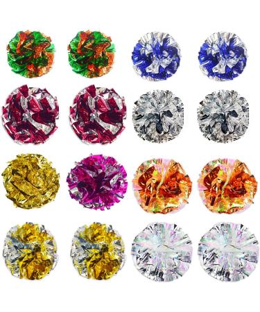 16 Pack Mylar Crinkle Balls for Cats - Interactive Cat Toys for Endless Fun - Buy Online on SooperMarket.com