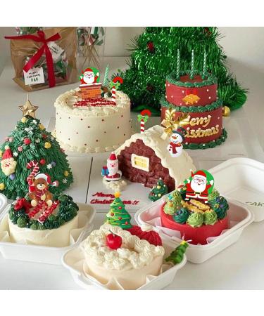 60Pcs Christmas Cake Decorations Edible Cupcake Toppers Santa Claus Snowman Reindeer Elf Christmas Tree Christmas Wreath Gingerbread Christmas Cupcake Topper Wrappers For Xmas Party Supplies Multicolour - Buy Online on SooperMarket.com