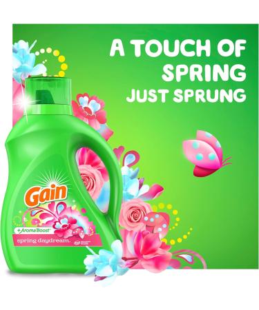 Gain + Aroma Boost Liquid Laundry Detergent - Spring Daydream Scent 107 Loads 154 fl oz | HE Compatible - Shop Now - Buy Online on SooperMarket.com