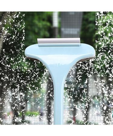 Virtcooy Glass Cleaning Brush - Glass Cleaning Scraper | Wet and Dry Dual Use Window Floor Wash Brush Mesh Screen Cleaner for Walls Counters Sofa Blue - Buy Online on SooperMarket.com