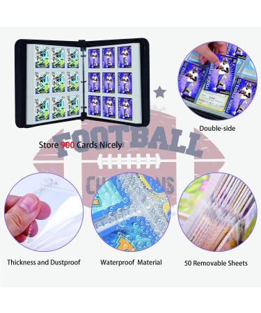 900 Pockets Football Card Binder - Trading Card Holder Album with Sleeves Protectors for Sports Cards - Buy Online on SooperMarket.com