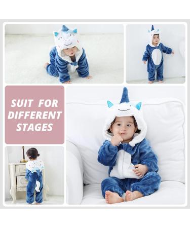 COOKY.D Unisex Winter Animal Hooded Baby Romper - Blue (3-6 months) - Buy Online on SooperMarket.com