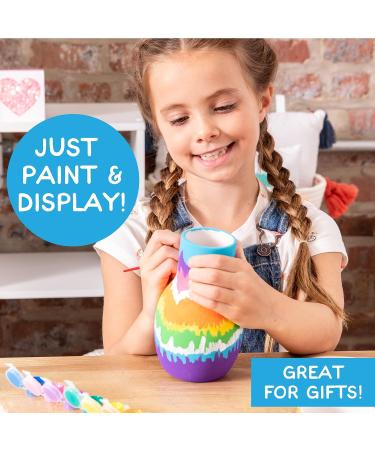 Paint Your Own Ceramic Pottery Kit for Kids | Fun Staycation Activity | Flower Pot, Vase & Bowl | Ages 6-9 - Buy Online on SooperMarket.com