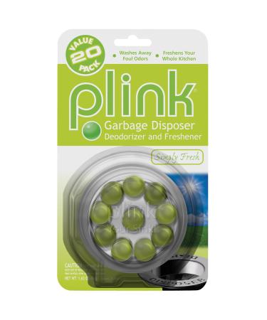Plink 9025 Garbage Disposer Cleaner and Deodorizer, Simply Fresh Scent, Value Pack of 20 Simply Fresh, 20-Count