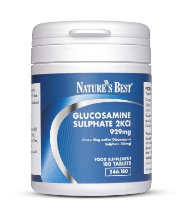 Glucosamine Sulphate 2KCI with GlucosaGreen - 929mg of Pure Glucosamine Sulphate 2KCl per Tablet - 180 Tablets - Plant Based sustainably sourced glucosamine - High Strength Formula - UK Made