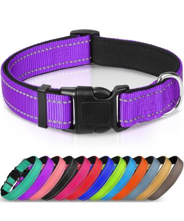 Joytale Dog Collar Reflective Puppy Dog Collar XS Purple XS (Pack of 1) Purple