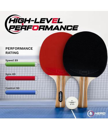 Premium Ping Pong Paddles Set of 4 with Balls and Carrying Case - High Performance 3-Star Table Tennis Set - Buy Online on SooperMarket.com