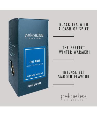 PekoeTea Edinburgh Chai Black Tea - Premium Indian Black Tea with Chai Spices - 50g Box - Buy Online on SooperMarket.com