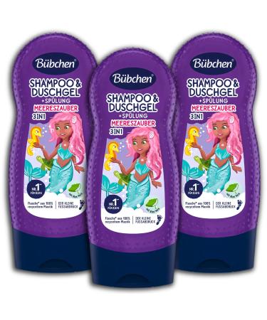 Pack of 3 B bchen children's shampoo & shower gel & conditioner 3 in 1 sea magic 3x230 ml