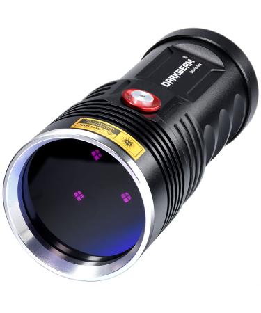 DARKBEAM UV Torch 365nm Flashlight Wood s lamp Rechargeable Blacklight 36W Powerful LED Ultraviolet USB-C Black Light Portable Pet Urine Detector for Resin Curing Ore Leak Detection