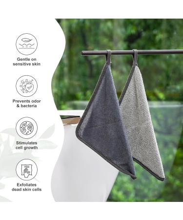 Yiclick Exfoliating Washcloth Set - 5Pcs Body Scrubber Travel Shower Cloth for Men & Women Exfoliating Towel & Loofah - Buy Online on SooperMarket.com