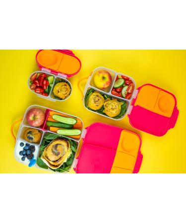 b.box Strawberry Shake Reusable Food Storage Container with 2 Sealed Compartments and Clip - Perfect Snack Box for Kids - Buy Online on SooperMarket.com