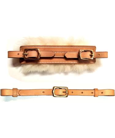 PS Horse Articles Noseband Set - Padded Sheepskin with Chin Strap - Black & Silver Fittings | International Shipping - Buy Online on SooperMarket.com