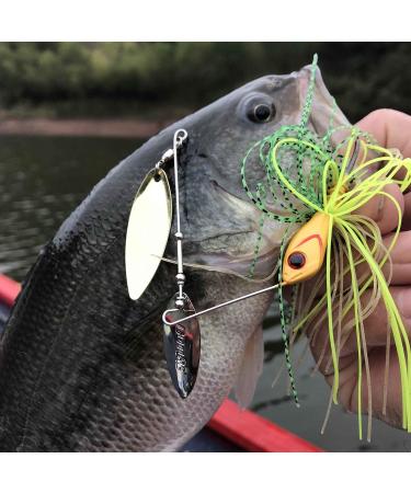 Goture Bass Fishing Lure Spinner Baits Kit - Topwater Buzzbait Set for Saltwater & Freshwater Bass Fishing - 5 Pack 1/2 oz Spinner Baits Lures - Buy Online on SooperMarket.com