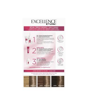 L'Or al Paris Excellence Cr me 7.1 Ashblond - 100% Gray Hair Coverage & 3-Way Care | Premium Permanent Hair Color for International Shipping - Buy Online on SooperMarket.com