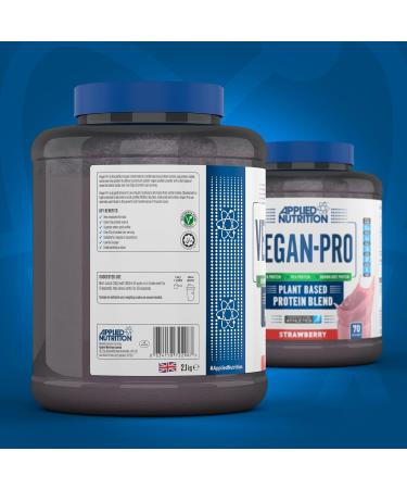 Applied Nutrition Vegan Pro - Vegan Protein Powder Plant Based Supplement (2.1kg - 70 Servings) (Strawberry) Strawberry 2.1 kg (Pack of 1) - Buy Online on SooperMarket.com