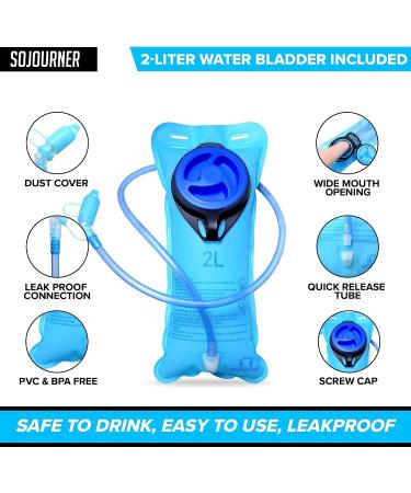 Sojourner Hydration Pack - 2L Hydration Backpack for Festivals, Raves, Hiking, Running - Silver Holographic - Buy Online on SooperMarket.com