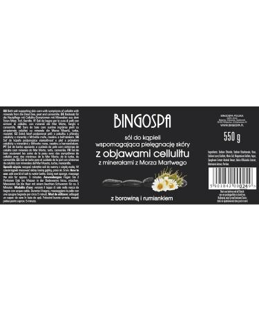 Dead Sea Bath Salt for Cellulite Relief | BINGOSPA 550g - Mineral-Rich Skin Care with Peat & Chamomile - Buy Online on SooperMarket.com