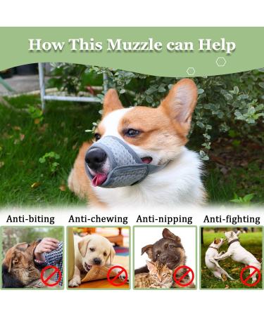 Breathable Dog Muzzle for XXS to XXL Adjustable Muzzles for Chihuahua Beagle & Golden Retriever | Prevent Biting & Chewing - Buy Online on SooperMarket.com