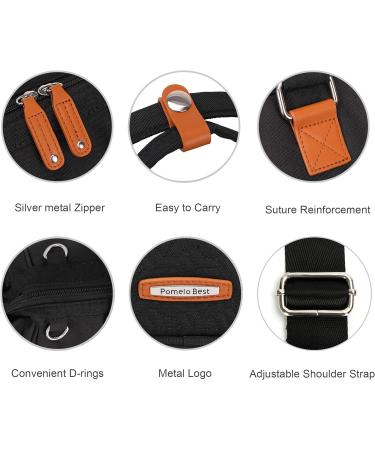 Pomelo Embossed Black Baby Changing Bag with Pram Clips and Changing Mat - Mom and Dad's Ultimate Essential - Buy Online on SooperMarket.com
