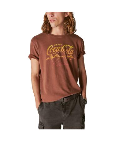 Lucky Brand Men's Coca Cola Road Tee T-Shirt L Cinnamon