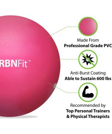 URBNFit 9-Inch Mini Pilates Exercise Ball with Fitness Guide - Pink - Buy Online on SooperMarket.com