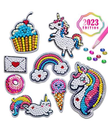 Innofans Diamond Painting Stickers Kit for Kids - Diamond Art for Kids with 27 Cute Water Bottle Stickers & 3 Keychains  Kids Crafts  Crafts Kits for Kids Ages 4-8  Crafts for Girls Ages 6-8  8-12 Gem Art Stickers