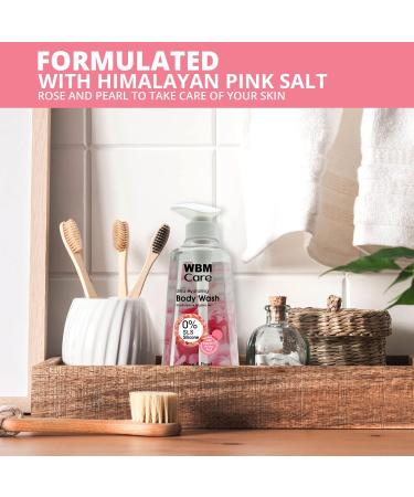 Ultra Moisturizing Body Wash for All Skin Types - Rose & Pearl Extracts with Himalayan Pink Salt | 17.5 fl oz - Buy Online on SooperMarket.com