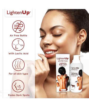 LightenUp Lactic Acid Lotion 13.5oz | AHA Body Cream for Dark Spot Reduction | with Shea Butter | For Women and Men - Buy Online on SooperMarket.com