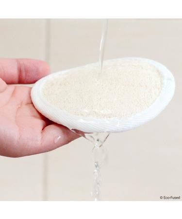 Natural Loofah Pads (Pack of 5) - Exfoliating Scrub Sponges for Shower/Bath - Essential Skin Care Product - Fibrous Texture - Face/Body Wash - Wet & Apply Soap - Buy Online on SooperMarket.com