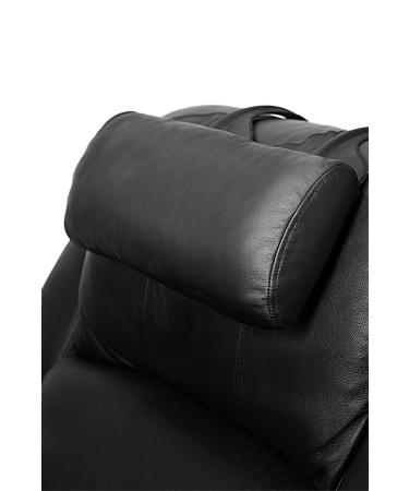 Bowerbird Leather Recliner Head Pillow -Head and Neck Pillow-Headrest Cushion for Neck Pain Relief and Cervical Support Black