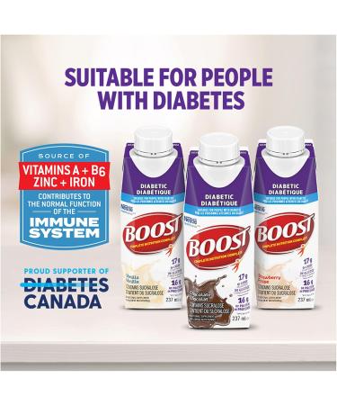 BOOST Diabetic Nutritional Supplement Strawberry 237 ml - Buy Online on SooperMarket.com