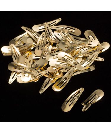 50 Pack Snap Hair Clips Hair Barrettes for Kids Girls and Women 50 mm (Gold) - Buy Online on SooperMarket.com